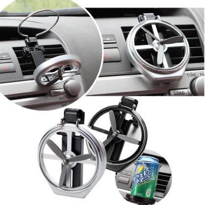 Universal Folding Car Air-Outlet Beverage Holder with Fan - Image 2