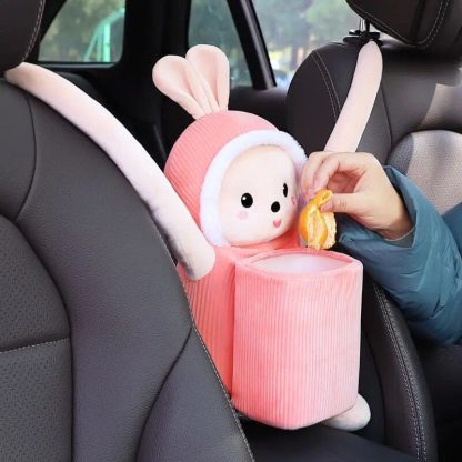 Cute Square Car Trash Bin - No-Lid Hanging Storage for Car Interiors - Image 5