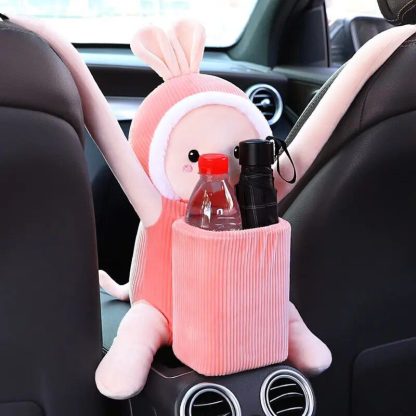 Cute Square Car Trash Bin - No-Lid Hanging Storage for Car Interiors - Image 3