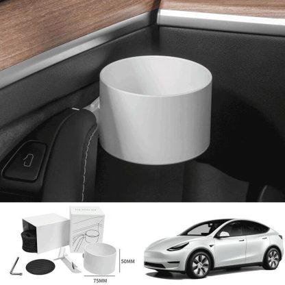 Car Door Multifunctional Cup Holder for Tesla Model 3 & Model Y (2018-2022) - Image 2