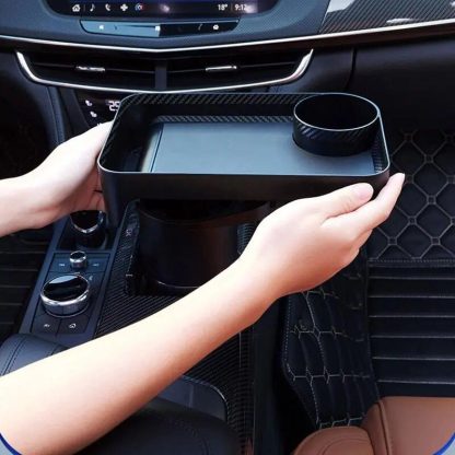 Adjustable Car Cup Holder Tray with Phone Slot and Lap Table - Image 4