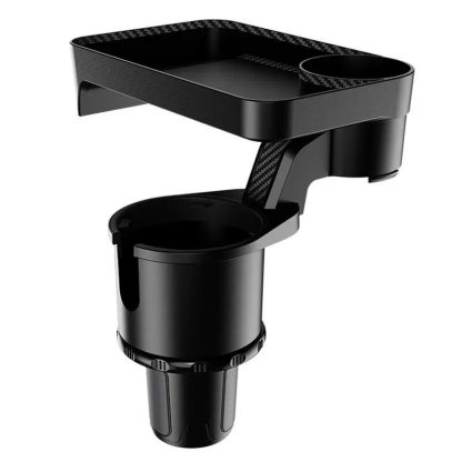 Adjustable Car Cup Holder Tray with Phone Slot and Lap Table - Image 5