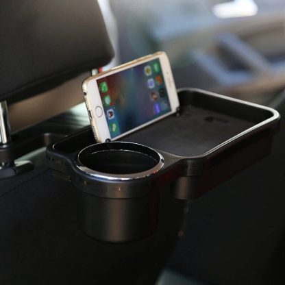 Foldable Car Storage Tray with Dual-Seat Cup & Phone Holder - Image 4