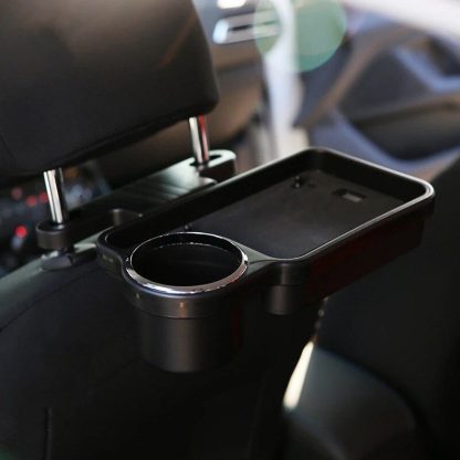 Foldable Car Storage Tray with Dual-Seat Cup & Phone Holder - Image 3