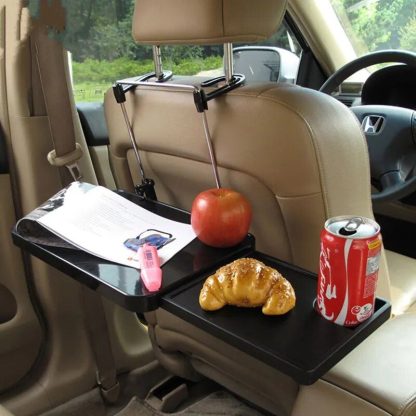 Foldable Car Laptop Desk with Drawer and Drink Holder - Image 7