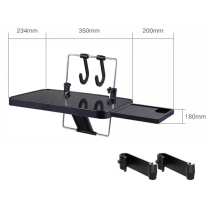 Foldable Car Laptop Desk with Drawer and Drink Holder - Image 5