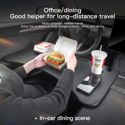 Portable Steering Wheel Laptop & Food Tray for Tesla Model 3/Y - Image 2