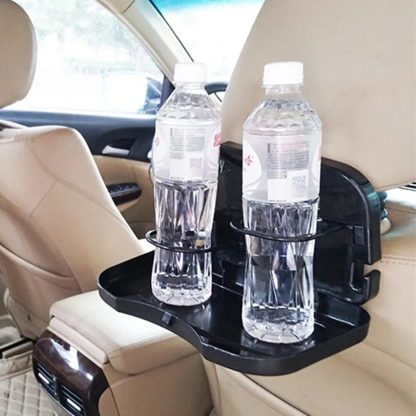 Universal Car Backseat Organizer with Foldable Food and Drink Tray - Image 2