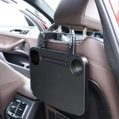 Foldable Car Steering Wheel Desk with Cup Holder and Laptop Tray - Image 5