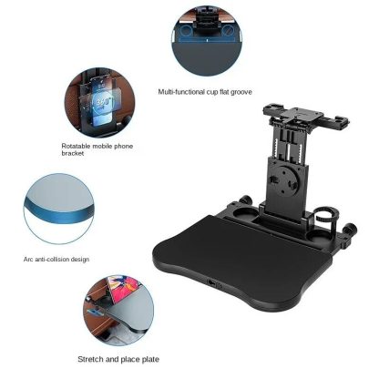 360° Rotating Car Dining & Computer Tray with Beverage Holder - Image 4