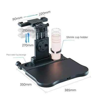 360° Rotating Car Dining & Computer Tray with Beverage Holder - Image 3