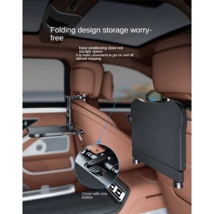 360° Rotating Car Dining & Computer Tray with Beverage Holder - Image 7