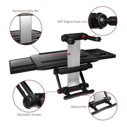 Expandable Car Steering Wheel Desk with Laptop Stand and Dual Drawers - Image 7