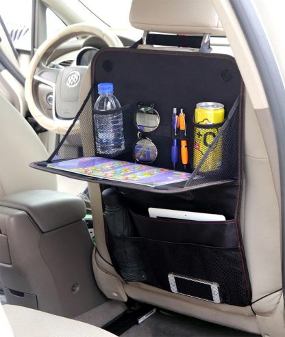 Universal Car Seat Back Organizer with Foldable Dining Tray - Image 7