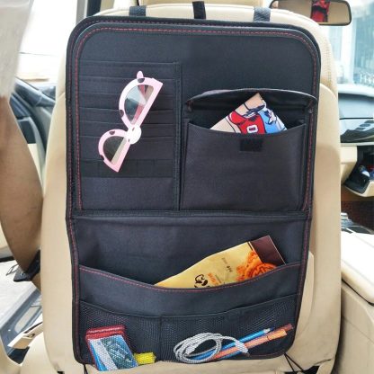 Universal Car Seat Back Organizer with Foldable Dining Tray - Image 3