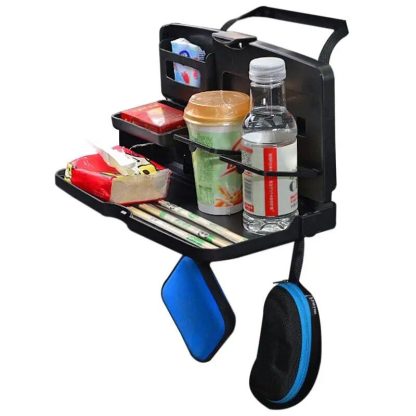 Foldable Car Back Seat Tray with Cup Holder - Image 4