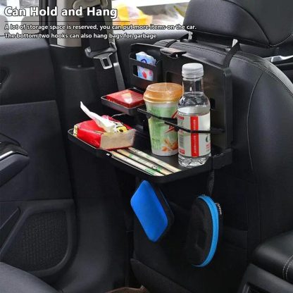 Foldable Car Back Seat Tray with Cup Holder - Image 7