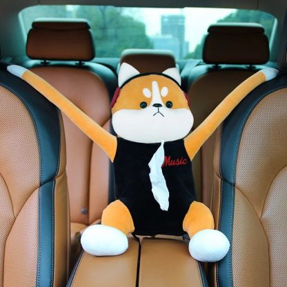 Cute Cartoon Car Tissue Holder - Sun Visor & Armrest Compatible - Image 2