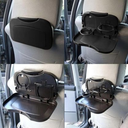 Universal Folding Car Cup Holder & Storage Box for Rear Seat - Image 6