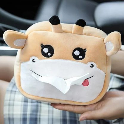 Adorable Plush Animal Car Tissue Holder - Napkin Dispenser for Auto & Home - Image 5