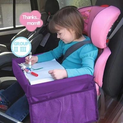 Kids Travel Play & Snack Car Seat Tray Multi-Functional Organizer - Image 3