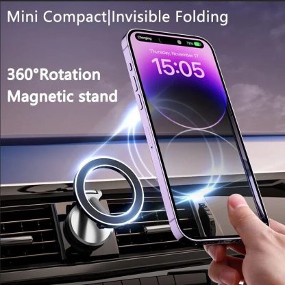 Magnetic Navigation Mobile Phone Car Holder for iPhone - [18 Strong Magnet] 360° Rotation - Image 5