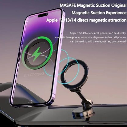 Magnetic Navigation Mobile Phone Car Holder for iPhone - [18 Strong Magnet] 360° Rotation - Image 3