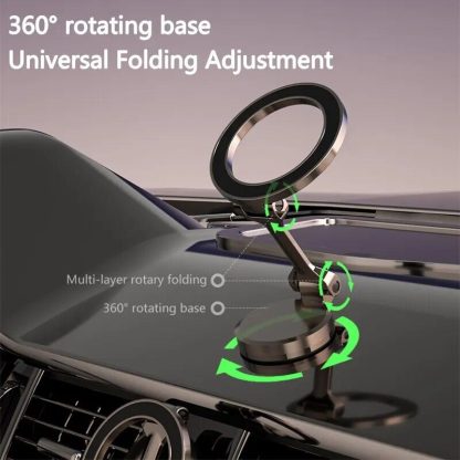 Magnetic Navigation Mobile Phone Car Holder for iPhone - [18 Strong Magnet] 360° Rotation - Image 4