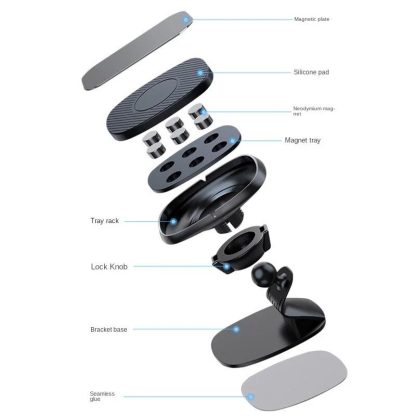 Universal Magnetic Car Phone Holder for Vent Mounting - Image 6