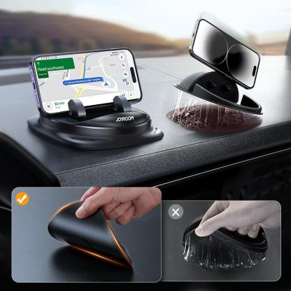 Universal Silicone Car Dash Phone Mount with Anti-Slip & 360° Rotation - Image 2