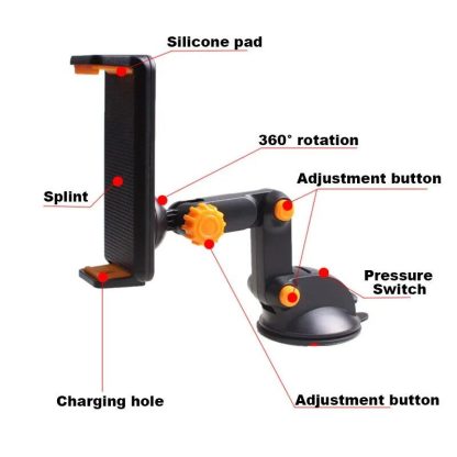 Universal Car Suction Tablet & Phone Holder for 4-11 Inch Devices - Image 4