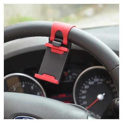 Universal Car & Bike Steering Wheel Phone Mount - GPS/Navigation Holder - Image 2