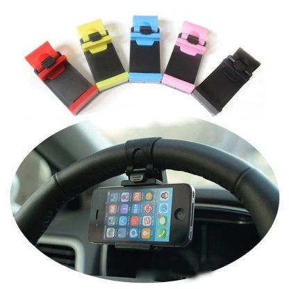 Universal Car & Bike Steering Wheel Phone Mount - GPS/Navigation Holder - Image 5