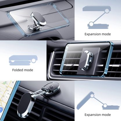 Universal 360° Rotatable Blue Car Air Vent Magnetic Phone Mount for 4-6" Devices - Image 7