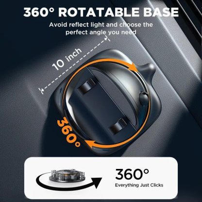 Universal 360° Rotatable Silicone Car Dash Phone Holder with Cable Management - Image 7