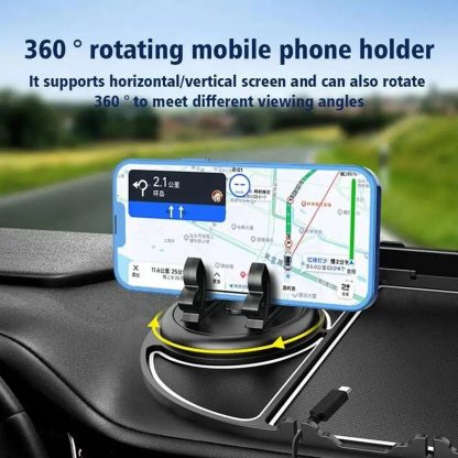 Universal Silicone Car Dashboard Anti-Slip Mat with Phone Holder - Image 4