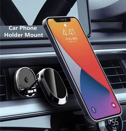 Universal Metal Magnetic Car Phone Holder; 360° Rotatable Smartphone Mount for GPS, iPhone, Samsung and More - Image 5