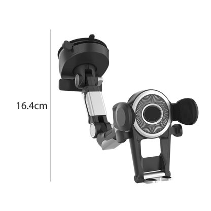 Universal 360° Rotating Car Phone Holder with Suction Cup & Retractable Number Plate Design - Image 7