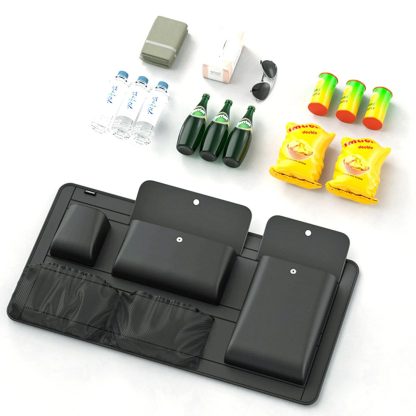 High-Capacity Leather Car Storage Organizer for Backseat & Trunk - Black - Image 4