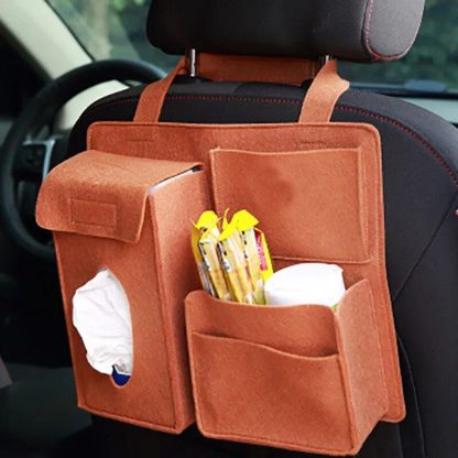 Multi-Function Felt Car Seat Back Organizer - Image 7