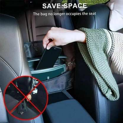 Large-Capacity Car Seat Mesh Organizer with Pet Barrier - Image 5