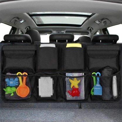 Universal Car Trunk Organizer with Adjustable Backseat Storage Bag - Image 2