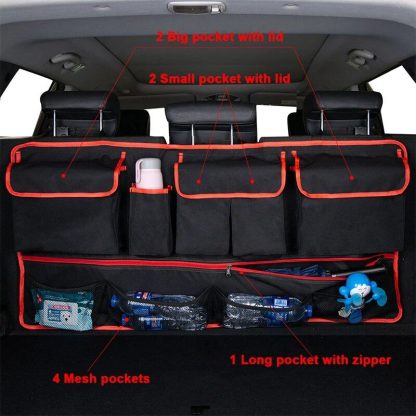 Universal Multi-Pocket Car Trunk Organizer with Waterproof Oxford Cloth Design - Image 4