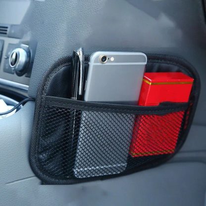 Universal Car Storage Net Pocket: Mobile Phone & Gadget Organizer - Image 4