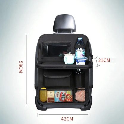 Universal Car Seat Organizer with Tray & Tablet Holder - Image 4