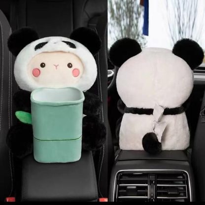 Plush Cartoon Car Tissue Holder & Armrest Organizer - Image 7