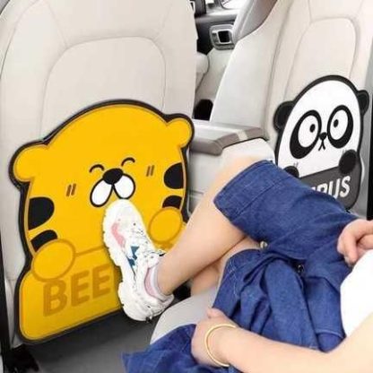 Kid-Friendly Car Seat Protector - Waterproof, Cartoon-Designed Anti-Kick Mat - Image 2