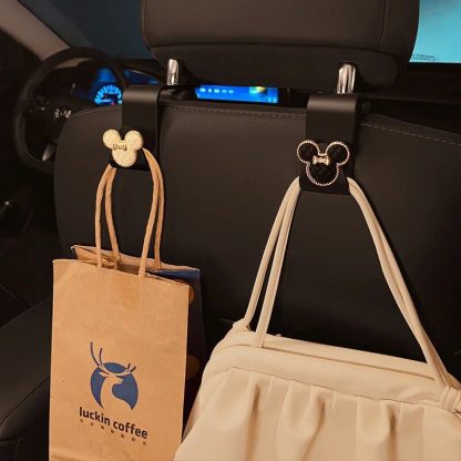 Cat-Themed Car Seat Back Hooks - 2pc Vehicle Organizer for Bags & Accessories - Image 5