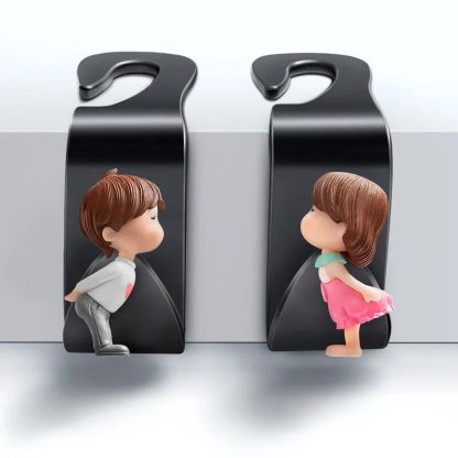 Cute Cartoon Car Seat Back Hooks - 2Pcs, Universal Rear Seat Hanger for Storage - Image 7