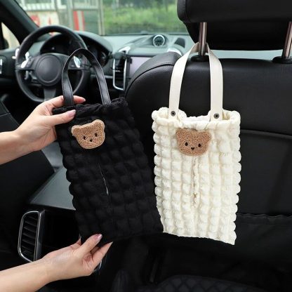 Cute Cartoon Bear Car Tissue Holder - Image 2